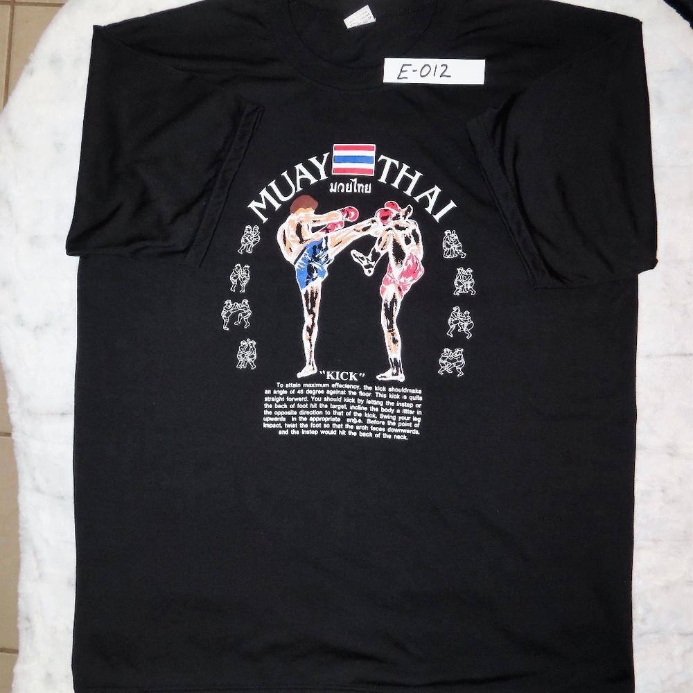 Muay Thai Mens Graphic T-shirt - Black - XXL